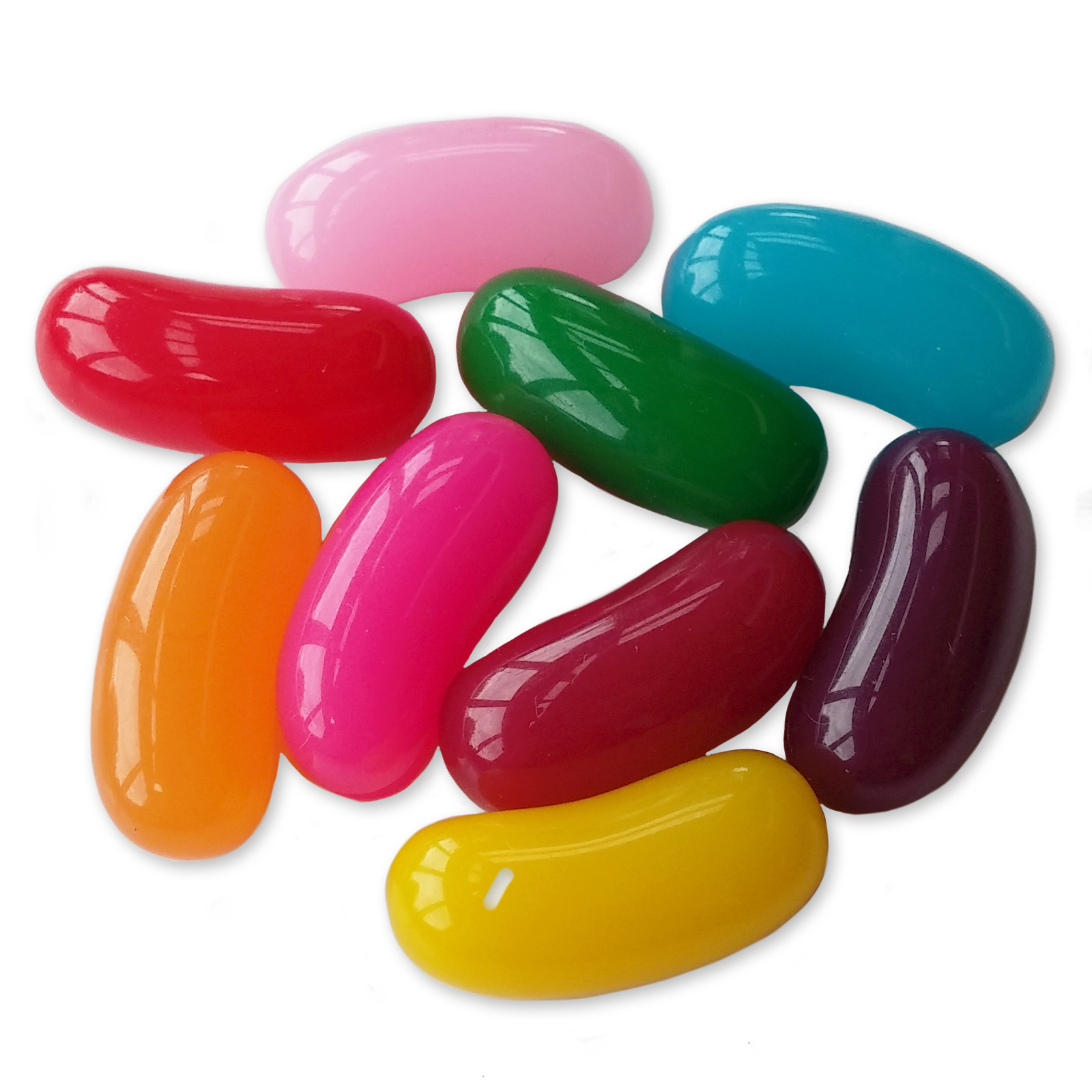 Jelly Bean Hot Dog Translucent Mixed Colours Fake Food Resin Cabochon Decoden Slime Charms Beads Embellishment